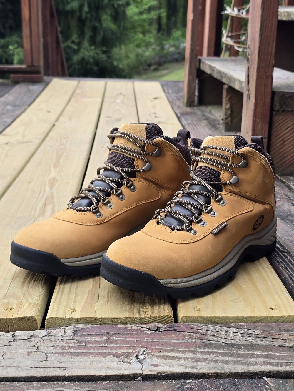 Timberland, Mens, Mt. Maddsen, Mid Waterproof Hiking Boots, Wheat Nubuck, Sz 12